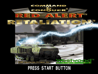 Command & Conquer Red Alert title screen for Playstation